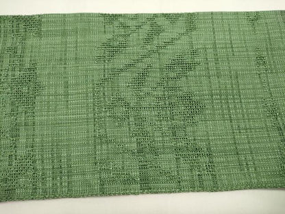 平和屋着物＊夏物　八寸名古屋帯　抽象文様　柳染色　DABH1799cd
