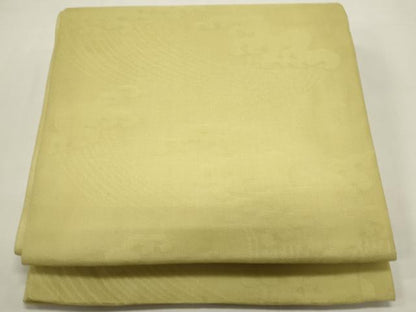 平和屋着物＊夏物　九寸開き名古屋帯　荒波文　淡黄色　正絹　逸品　DABH1807cd
