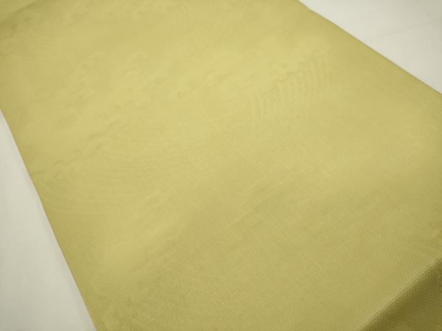 平和屋着物＊夏物　九寸開き名古屋帯　荒波文　淡黄色　正絹　逸品　DABH1807cd