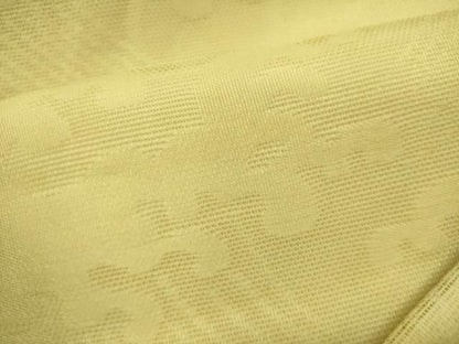 平和屋着物＊夏物　九寸開き名古屋帯　荒波文　淡黄色　正絹　逸品　DABH1807cd