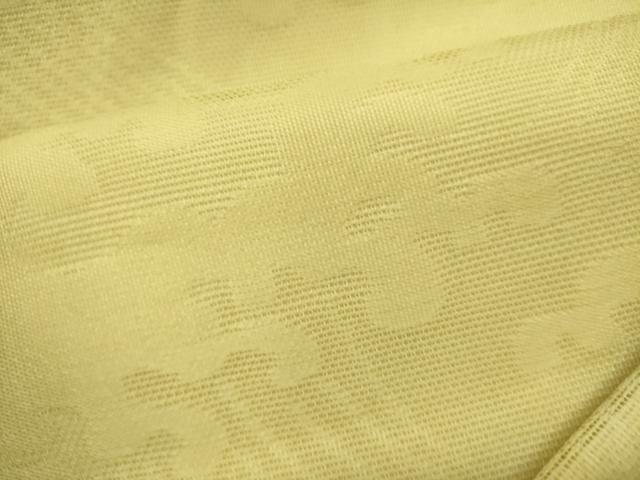 平和屋着物＊夏物　九寸開き名古屋帯　荒波文　淡黄色　正絹　逸品　DABH1807cd