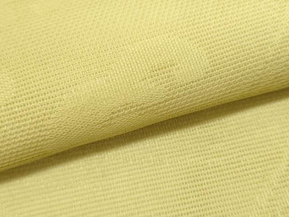 平和屋着物＊夏物　九寸開き名古屋帯　荒波文　淡黄色　正絹　逸品　DABH1807cd