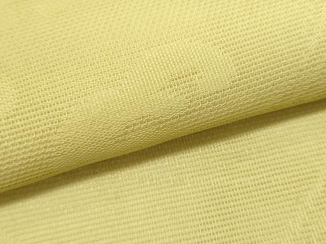 平和屋着物＊夏物　九寸開き名古屋帯　荒波文　淡黄色　正絹　逸品　DABH1807cd