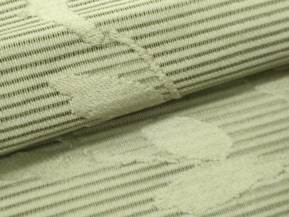 平和屋着物＊夏物　八寸名古屋帯　絽綴れ　草葉文　裏葉柳色　正絹　逸品　DABH1808cd