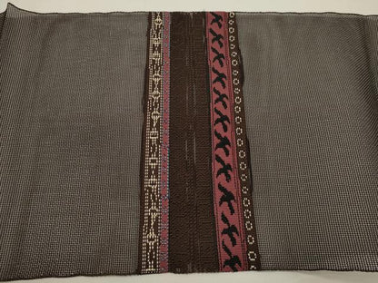 平和屋着物＊夏物　八寸名古屋帯　横段飛鳥文　正絹　逸品　DABH1809cd