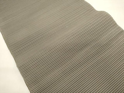 平和屋着物＊夏物　八寸名古屋帯　絽綴れ　利休白茶色　正絹　逸品　DABH1811cd