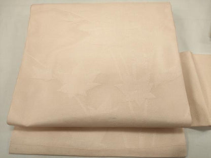 平和屋着物＊夏物　九寸名古屋帯　草花文　桜色　正絹　逸品　DABH1818cd
