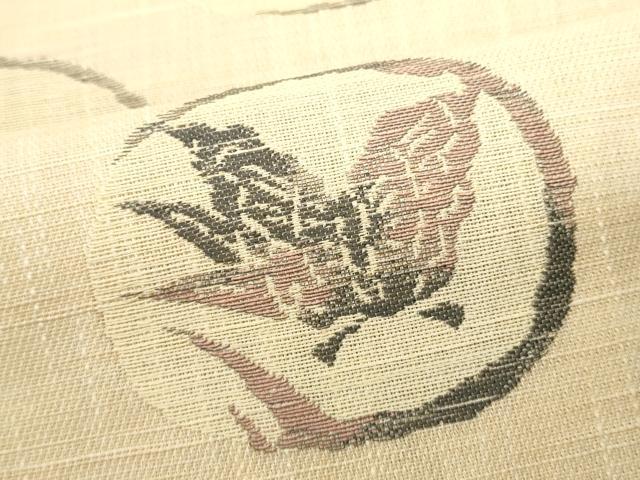 平和屋着物＊夏物　八寸名古屋帯　流水花丸文　DABH1827cd