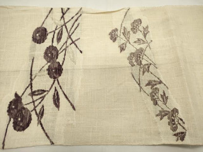 平和屋着物＊夏物　八寸名古屋帯　枝花文　DABH1828cd
