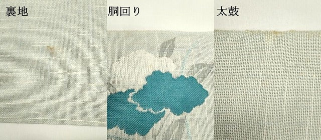 平和屋着物＊夏物　八寸名古屋帯　草花文　DABH1830cd