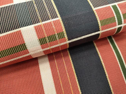 平和屋着物＊夏物　本場筑前博多織　八寸名古屋帯　格子　金銀糸　正絹　逸品　DABH1836cd