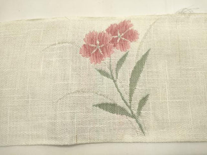 平和屋着物＊夏物　八寸名古屋帯　草花文　撫子　DABH1840cd
