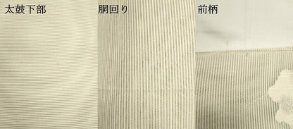 平和屋着物＊夏物　八寸名古屋帯　絽綴れ　草花文　銀糸　正絹　逸品　DABH1841cd