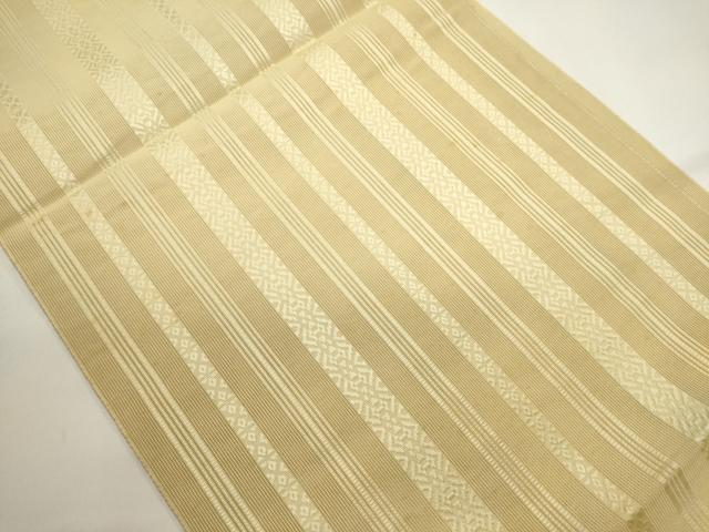 平和屋着物＊夏物　本場筑前博多織　八寸名古屋帯　紗献上　蜂蜜色　正絹　逸品　DABH1845cd