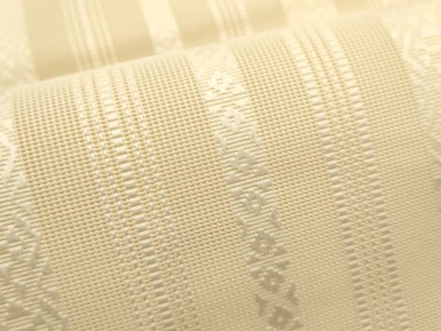 平和屋着物＊夏物　本場筑前博多織　八寸名古屋帯　鳥の子色　正絹　逸品　DABH1850cd