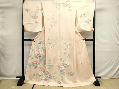 平和屋着物■訪問着　友禅　枝花文　仮絵羽　逸品　未使用　DABH1856cd