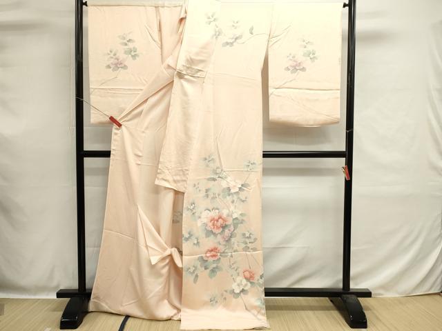 平和屋着物■訪問着　友禅　枝花文　仮絵羽　逸品　未使用　DABH1856cd