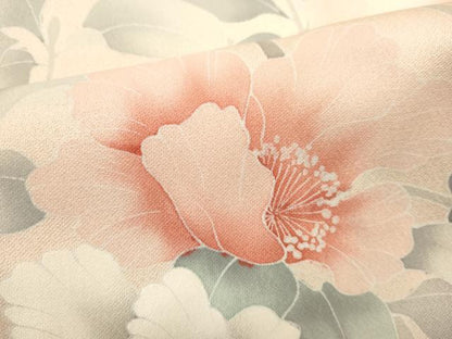 平和屋着物■訪問着　友禅　枝花文　仮絵羽　逸品　未使用　DABH1856cd