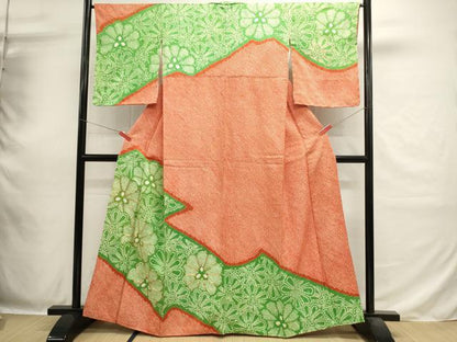 平和屋着物■訪問着　総刺繍　駒刺繍　道長花文　正絹　逸品　DABH1865cd