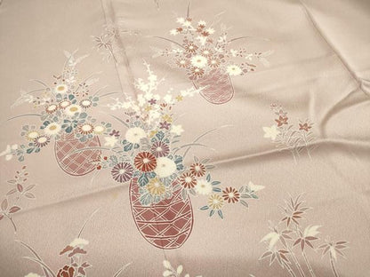 平和屋着物■訪問着　花籠文　暈し染め　三越扱い　正絹　逸品　DABH1870cd