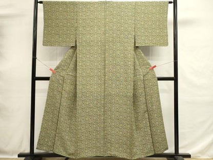 平和屋着物■上質な小紋　抽象花文　正絹　逸品　DABH1871cd