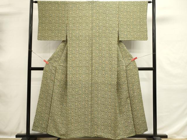 平和屋着物■上質な小紋　抽象花文　正絹　逸品　DABH1871cd