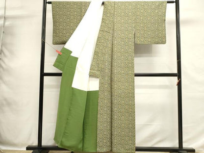 平和屋着物■上質な小紋　抽象花文　正絹　逸品　DABH1871cd