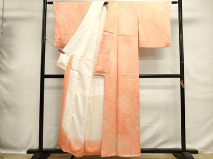 平和屋着物■上質な小紋　青海波花地紋　暈し染め　正絹　逸品　DABH1883cd
