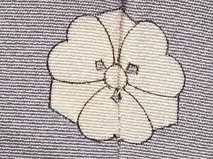 平和屋着物■訪問着　地紙草花文　銀彩　正絹　逸品　DABH1886cd