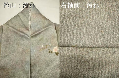 平和屋着物■訪問着　草花文　暈し染め　金彩　正絹　逸品　DABH1887cd