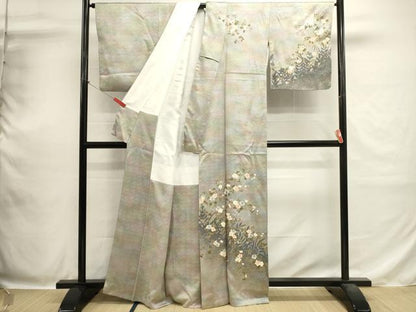 平和屋着物■訪問着　草花文　暈し染め　金彩　正絹　逸品　DABH1887cd