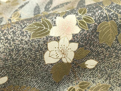 平和屋着物■訪問着　草花文　暈し染め　金彩　正絹　逸品　DABH1887cd