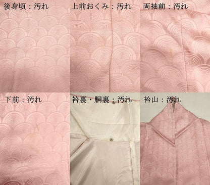 平和屋着物■訪問着　絞り　雲取り文　青海波地紋　正絹　逸品　DABH1889cd