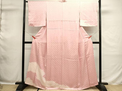 平和屋着物■訪問着　絞り　雲取り文　青海波地紋　正絹　逸品　DABH1889cd