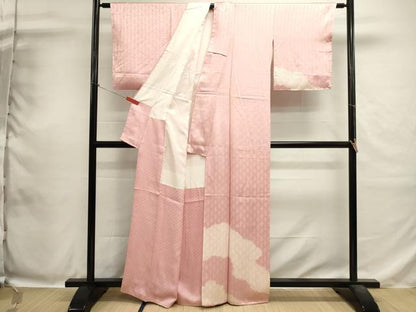 平和屋着物■訪問着　絞り　雲取り文　青海波地紋　正絹　逸品　DABH1889cd