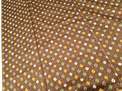 平和屋着物■上質な小紋　鹿の子文　正絹　逸品　未使用　DABH1895cd
