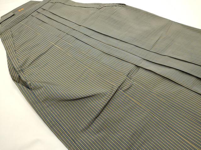 平和屋着物●男性　行灯袴　間道　正絹　逸品　DABH1897cd