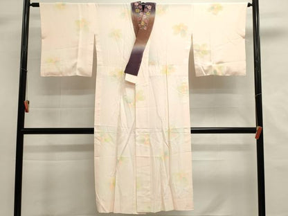 平和屋着物■長襦袢　無双仕立て　舞花文　半衿刺繍　正絹　逸品　DABH1898cd