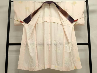 平和屋着物■長襦袢　無双仕立て　舞花文　半衿刺繍　正絹　逸品　DABH1898cd