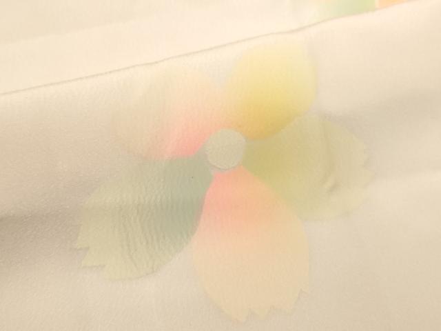 平和屋着物■長襦袢　無双仕立て　舞花文　半衿刺繍　正絹　逸品　DABH1898cd
