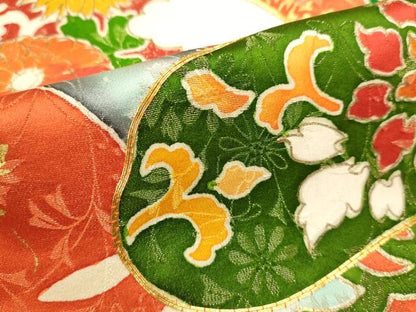 平和屋着物■豪華振袖　駒刺繍　吉祥枝松文　金彩　正絹　逸品　DABH1900cd