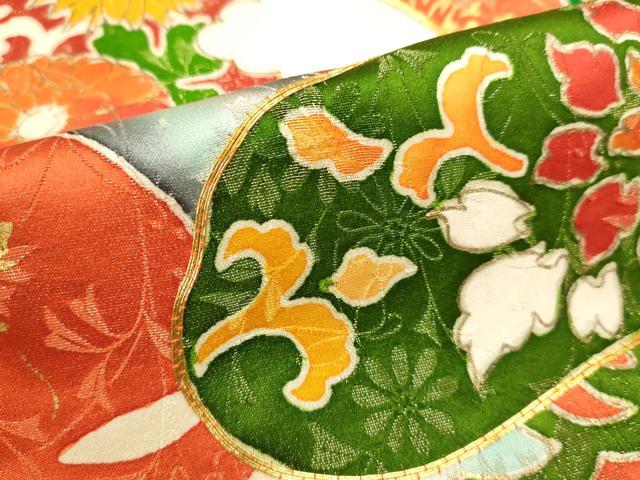 平和屋着物■豪華振袖　駒刺繍　吉祥枝松文　金彩　正絹　逸品　DABH1900cd