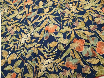 平和屋着物■上質な小紋　草花文　正絹　逸品　未使用　DABH1901cd