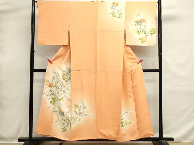 平和屋着物■訪問着　枝松文　暈し染め　正絹　逸品　DABH1902cd
