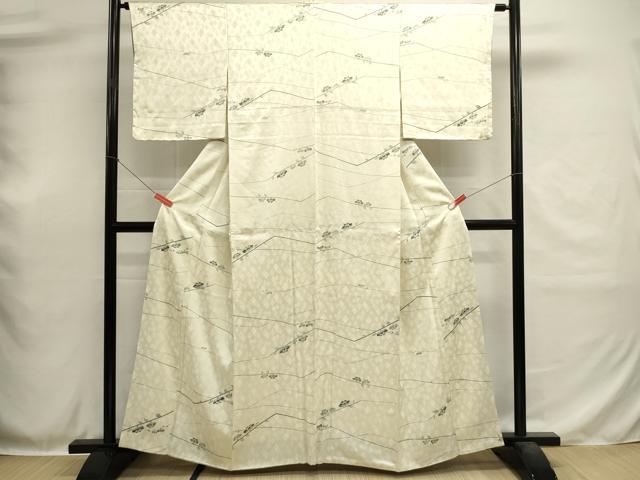 平和屋着物■上質な小紋　枝花文　正絹　逸品　DABH1903cd