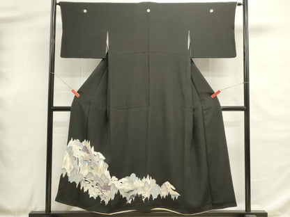 平和屋着物■豪華黒留袖　友禅　風景松文　正絹　逸品　DABH1905cd