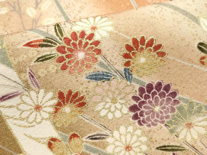 平和屋着物■上質な小紋　短冊花文　暈し染め　金彩　正絹　逸品　DABH1910cd