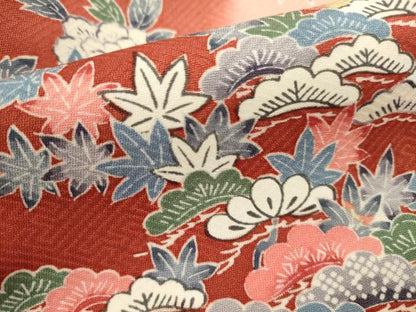 平和屋着物■訪問着　型染め　流水花文　暈し染め　正絹　逸品　DABH1913cd
