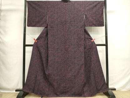 平和屋着物■上質な紬　抽象文様　正絹　逸品　未使用　DABH1915cd