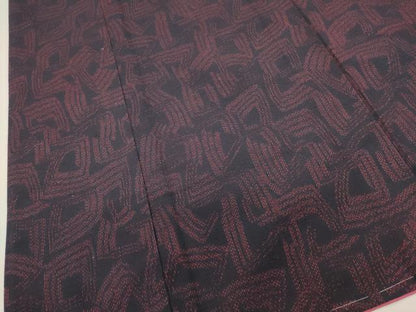 平和屋着物■上質な紬　抽象文様　正絹　逸品　未使用　DABH1915cd